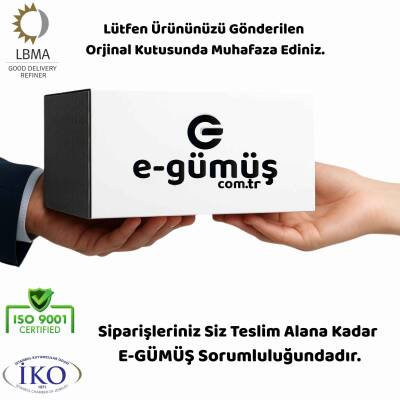 E-GÜMÜŞ 925 AYAR GÜMÜŞ KADIN AJDA DÜZ YATIRIMLIK BİLEZİK - 3