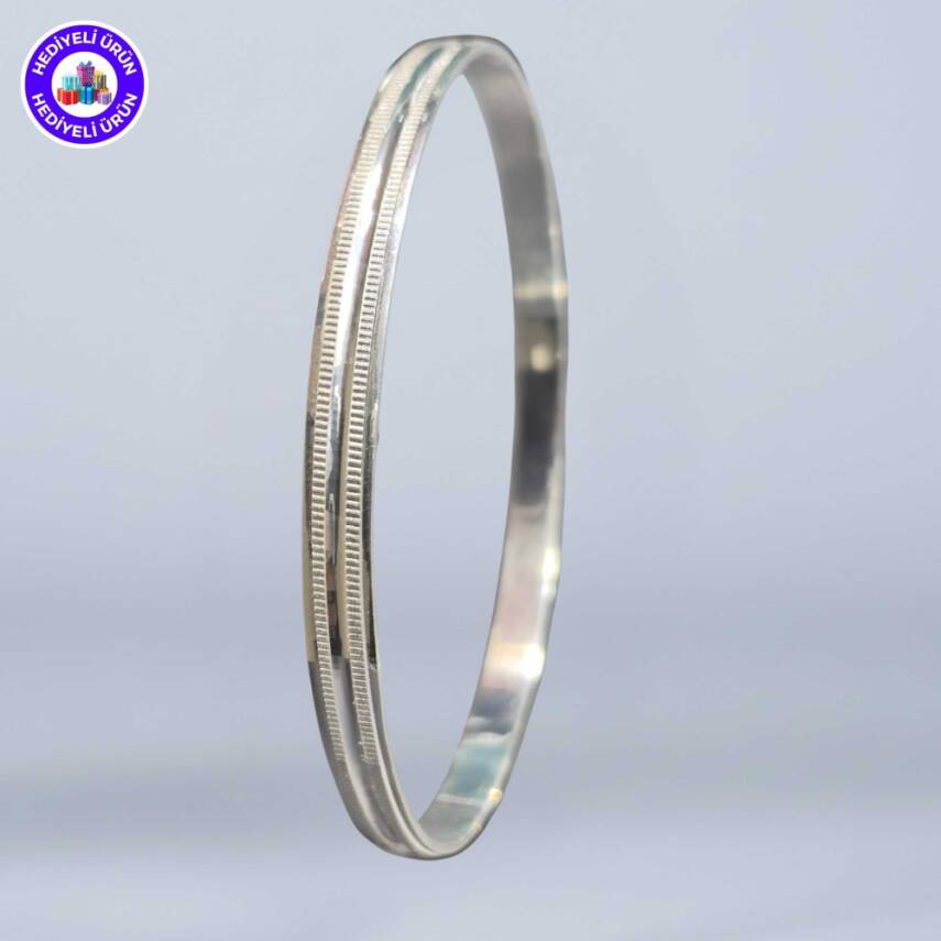 E-GÜMÜŞ 925 AYAR GÜMÜŞ KADIN AJDA YATIRIMLIK BİLEZİK - 1