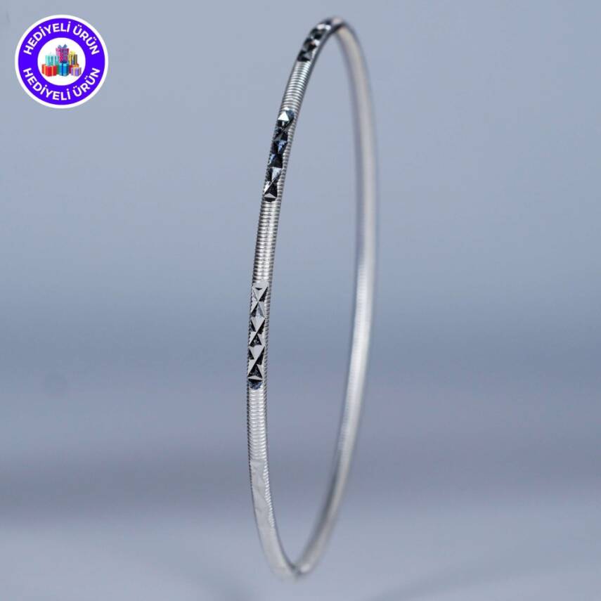 E-GÜMÜŞ 925 AYAR GÜMÜŞ KADIN AJDA YATIRIMLIK BİLEZİK - 1