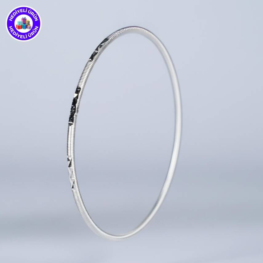 E-GÜMÜŞ 925 AYAR GÜMÜŞ KADIN AJDA YATIRIMLIK BİLEZİK - 2