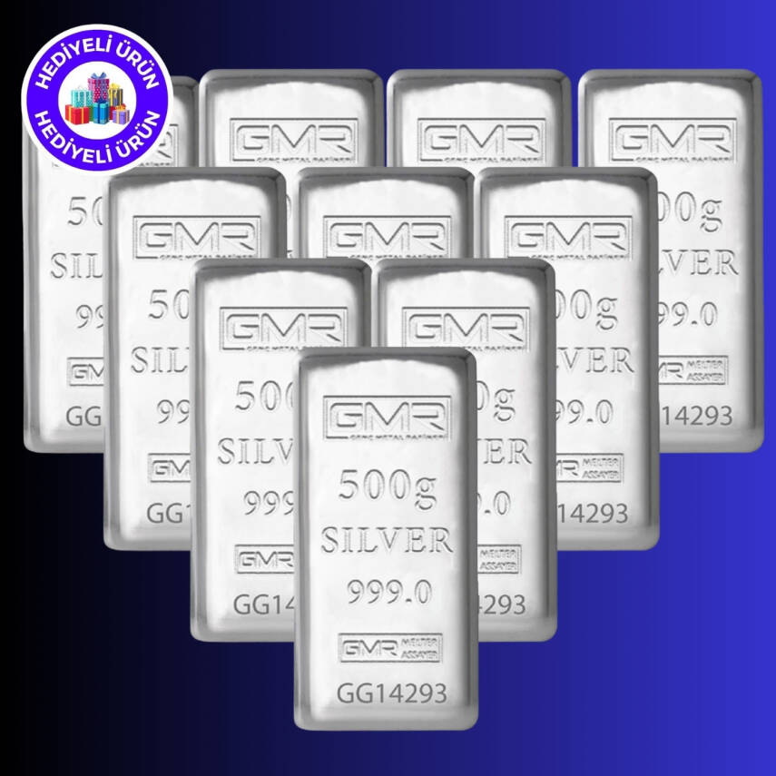 GMR 10 ADET 500gr. Külçe Gümüş - 1