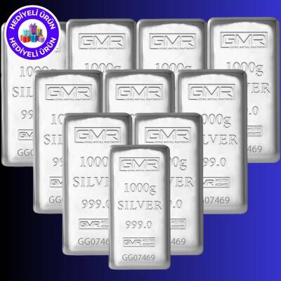 GMR 10,000gr.(999.0) Külçe Gümüş - ÇOKLU KÜLÇE GÜMÜŞ