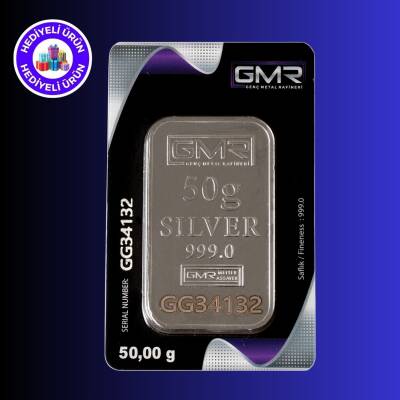 GMR 50gr. (999.0) Külçe Gümüş - GENÇ METAL RAFİNERİ