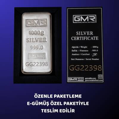 GMR 1000gr. (999.0) Külçe Gümüş - 2