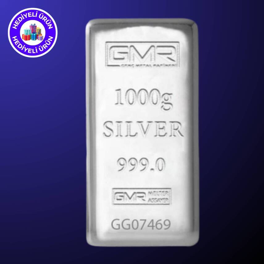 GMR 1000gr. (999.0) Külçe Gümüş - 1