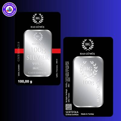HAS Külçe Gümüş 100gr. (999.9) - 2