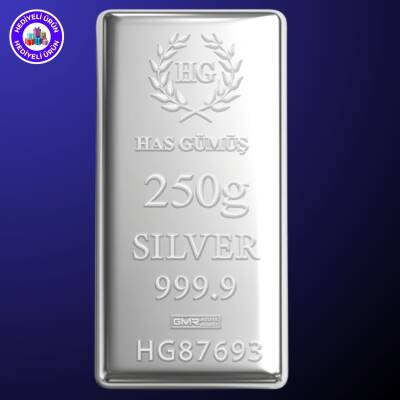 HAS Külçe Gümüş 250gr. (999.9) - HAS METAL RAFİNERİ