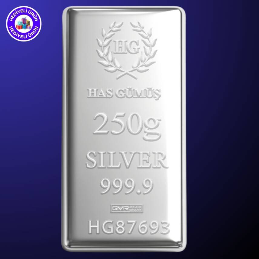 HAS Külçe Gümüş 250gr. (999.9) - 1