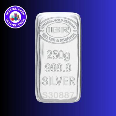 İAR 250gr. (999.9) Külçe Gümüş - İSTANBUL ALTIN RAFİNERİ