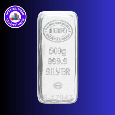 İAR 500gr. (999.9) Külçe Gümüş - İSTANBUL ALTIN RAFİNERİ