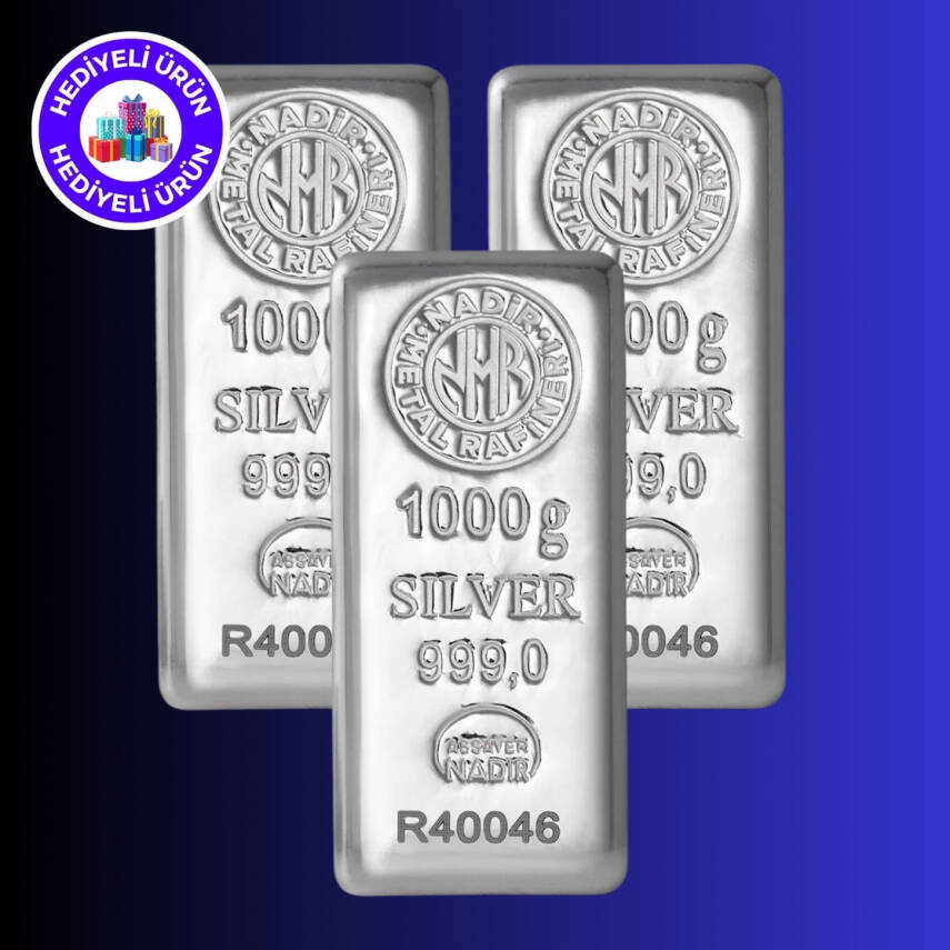 NADİR 3000gr. (999.9)Külçe Gümüş - 1