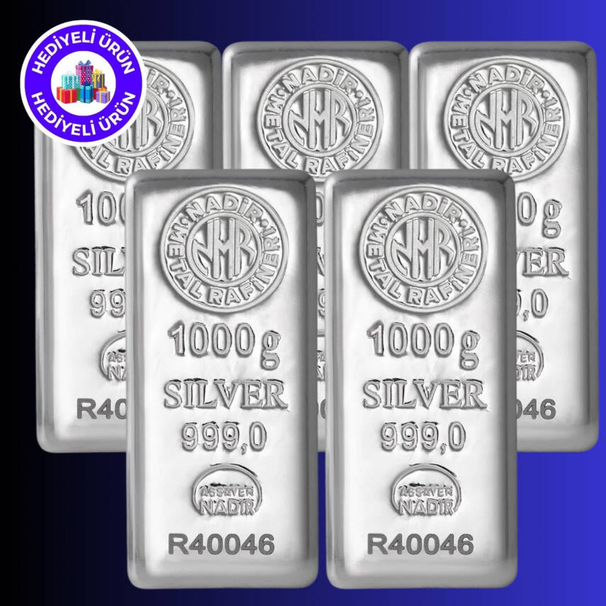 NADİR 5000gr. (999.9) Külçe Gümüş - 1