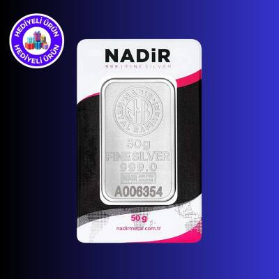 NADİR 50gr. (999.0) Külçe Gümüş - NADİR METAL RAFİNERİ