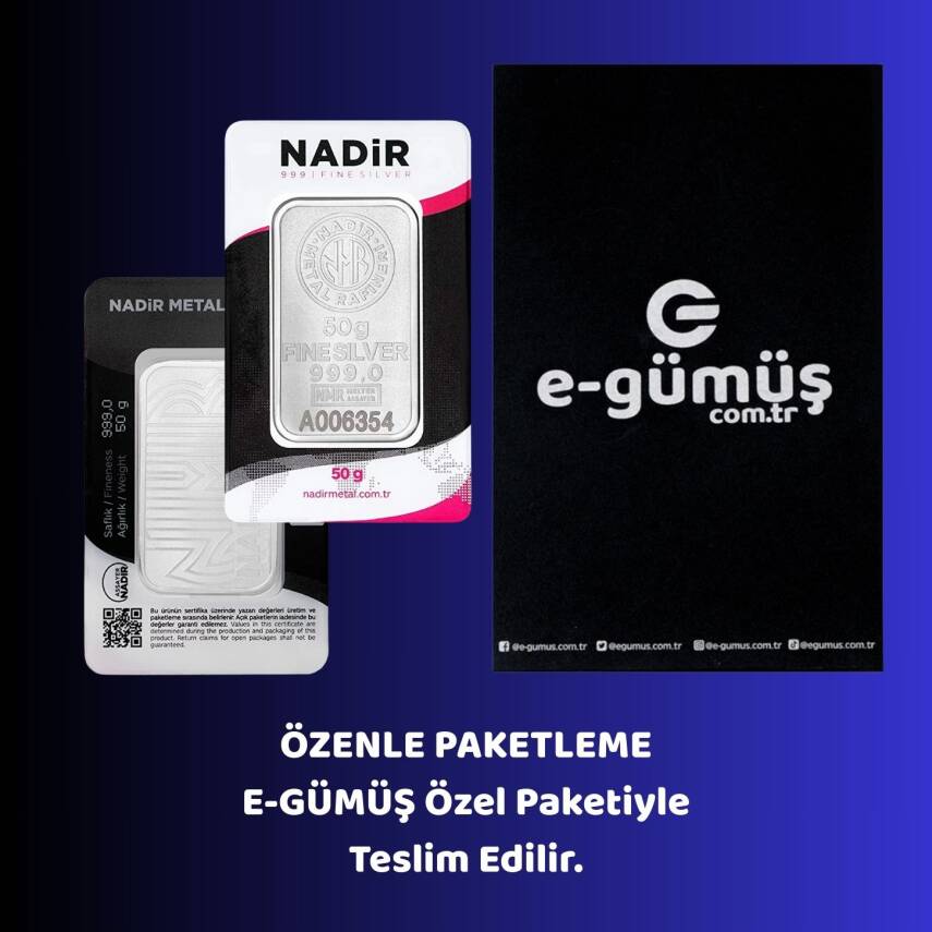 NADİR 50gr. (999.0) Külçe Gümüş - 2