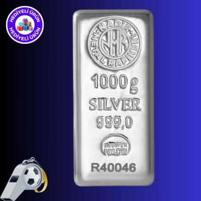 NADİR 1000gr. (999.9) Külçe Gümüş - NADİR METAL RAFİNERİ
