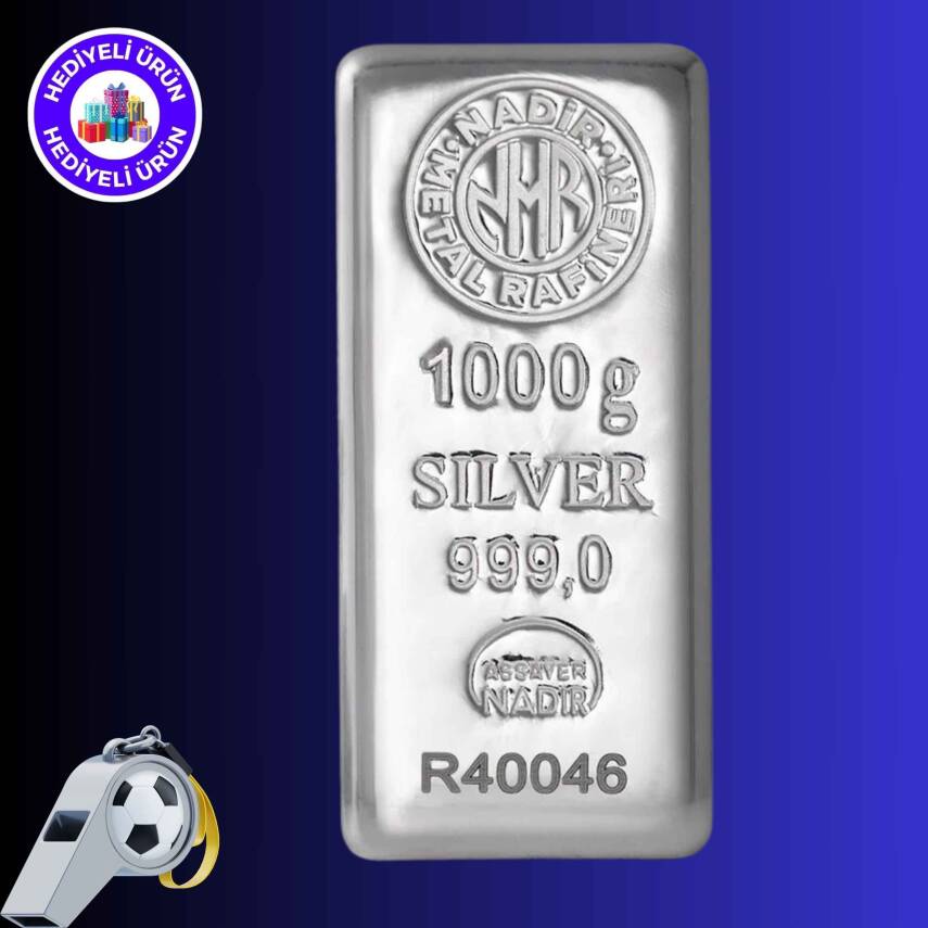 NADİR 1000gr. (999.9) Külçe Gümüş - 1