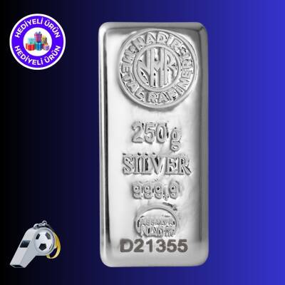 NADİR 250gr. (999.9) Külçe Gümüş - NADİR METAL RAFİNERİ