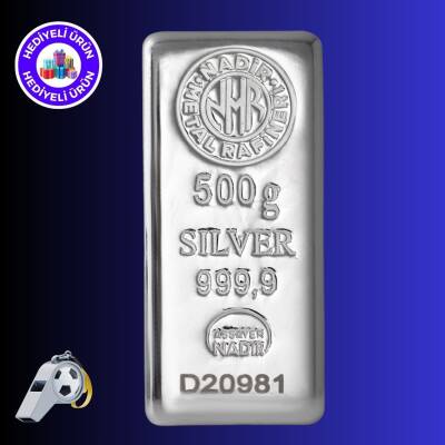 NADİR 500gr. (999.9) Külçe Gümüş - NADİR METAL RAFİNERİ